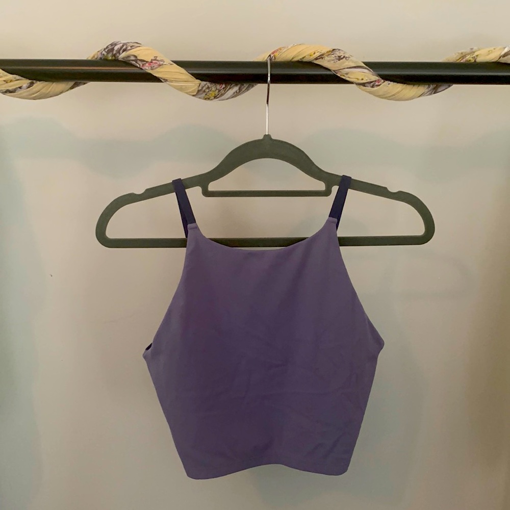 Athleta Womens Purple Sports Bra with Keyhole Back (XS)
